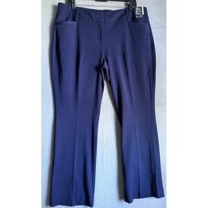 New York & Co 7th Avenue Design Studio Pants Women 16 Petite Blue Super Stretch